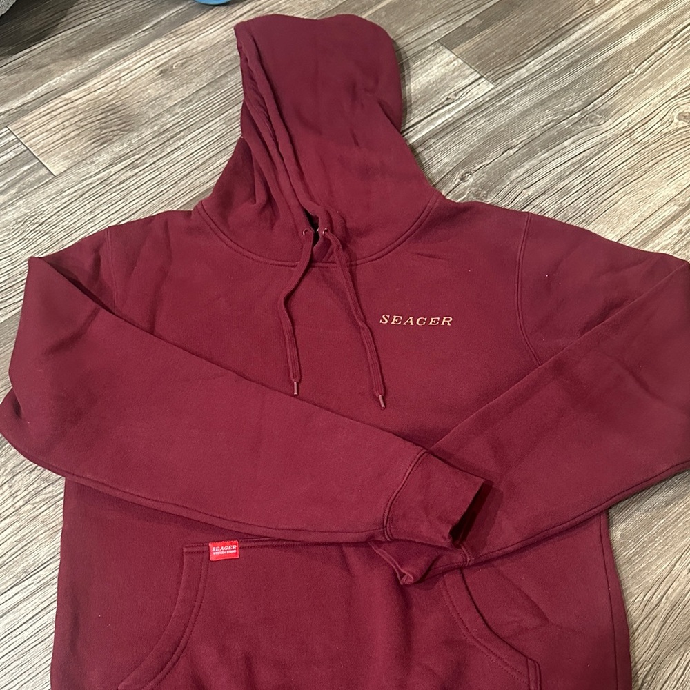 Seager Men's Maroon Hoodie Sweater